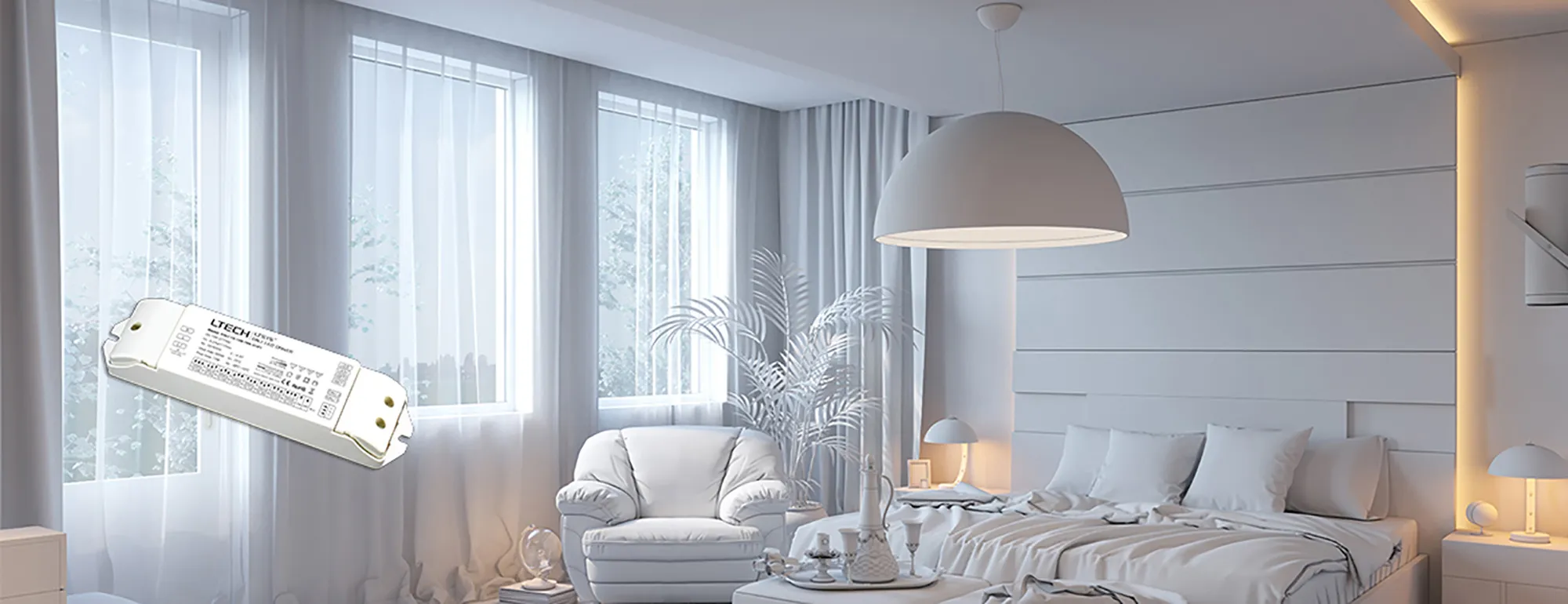 DALI, Push Dim 1-15W Current Dimmable Driver.100-700mA adjustable, Class II, 0-100% Dim, PWM digital dimming, IP20. DALI-15-100-700-U1P1  LTECH DALI Constant Current